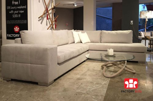 SIFNOS Corner Sofa • Overall Dimension  3.00 Χ 2.50m • Waterproof Fabric • Over 100 colors of fabric to choose from • Removable fabrics from the cushions • 10 years guarantee (frame) • 4 years guarantee (foamed pillow parts)