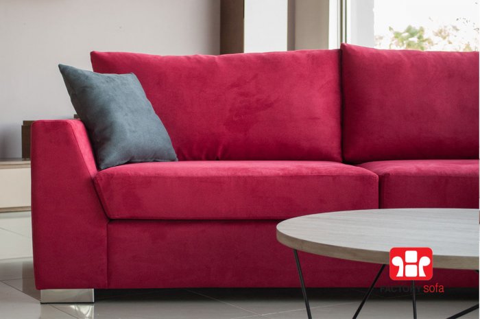 Γωνιακό Σαλόνι MILOS 3,00m x 2.50m. Διατίθεται με αδιάβροχο ύφασμα σε μεγάλη ποικιλία χρωμάτων & με δυνατότητα αλλαγής διάστασης & υφάσματος Mε την εγγύηση της Factory Sofa.