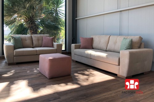 Sitia 3-seater-2-seater • Waterproof Fabric • Over 100 colors of fabric to choose from • Removable fabrics from the cushions