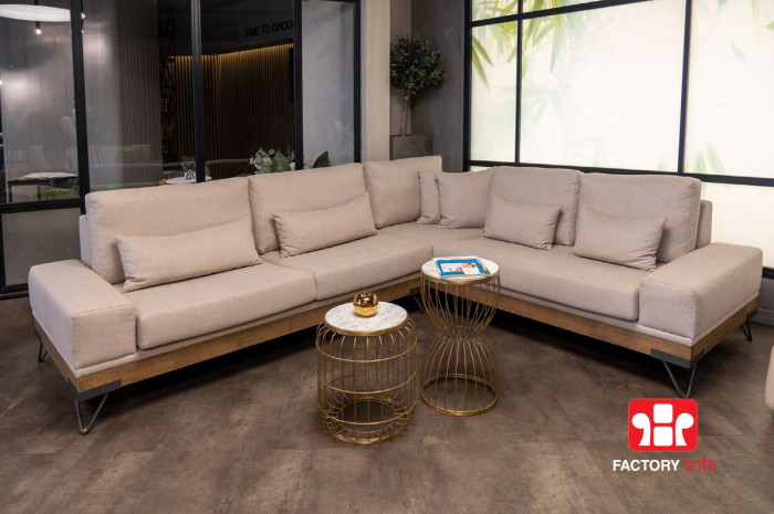 Chalki Corner Sofa 3.00m x 2.50m |  Waterproof Fabric • Over 100 colors of fabric to choose from • Removable fabrics from the cushions • 10 years guarantee (frame) • 3 years guarantee (foamed pillow parts)