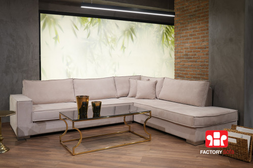 Γωνιακός Καναπές Chania | Σαλόνια Καναπέδες Προσφορές Factory Sofa