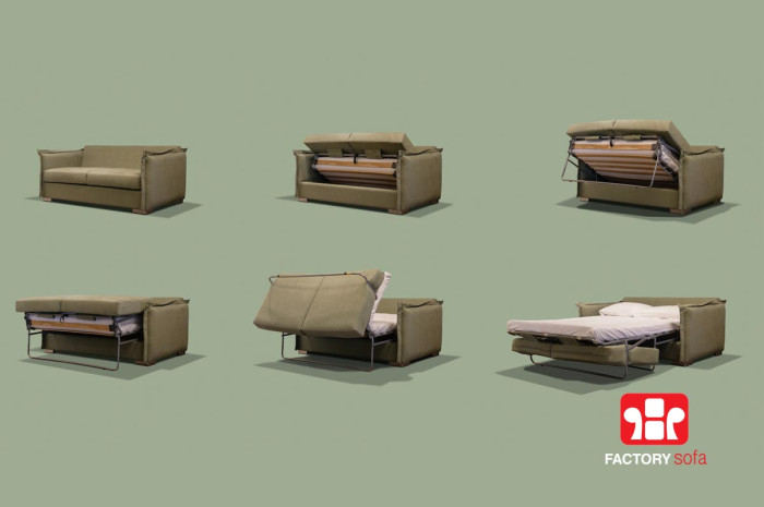 Patmos QM Sofa Bed with Foldable bed mechanism | Factory Sofa