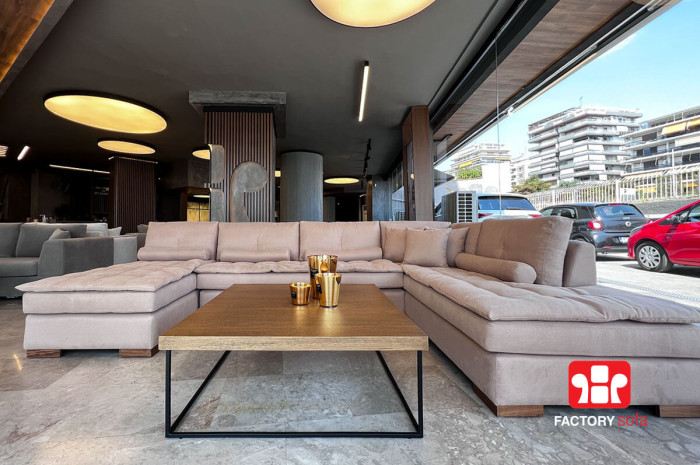 Σαλόνι DILOS σε σχήμα Πι | Σαλόνια Καναπέδες Factory Sofa Προσφορές