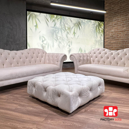 Κλασικό Σκαμπό Luxury 0.95m x 0.95m | Factory Sofa Σειρά Exclusive